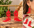 Red Cowboy Boot Earrings – Western Charm