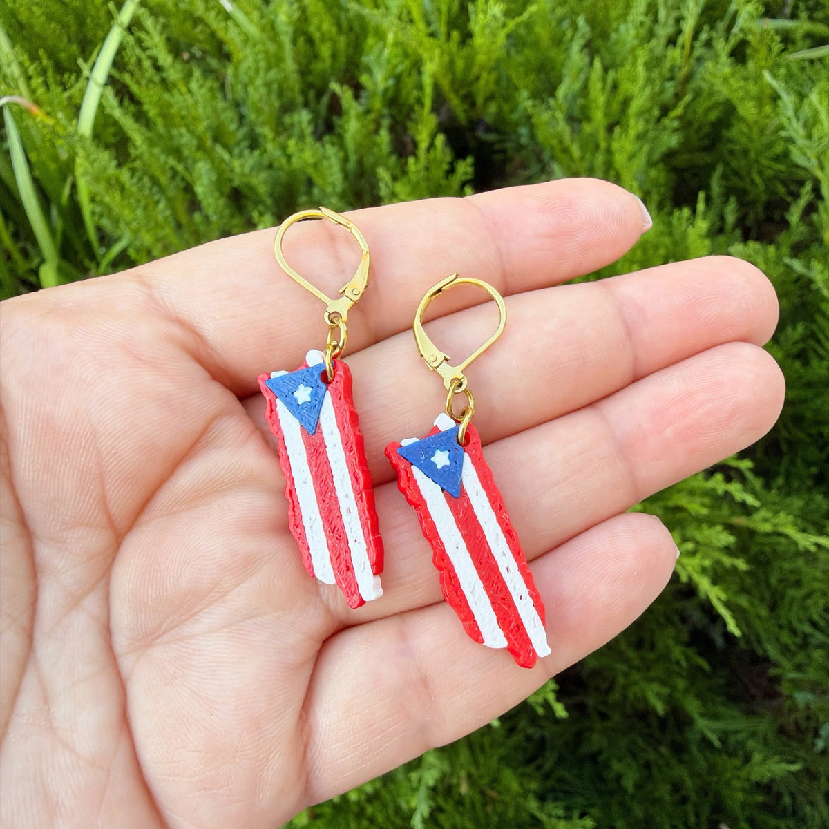 Puerto Rico Flag earrings