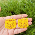 Pikachu papel picado earrings
